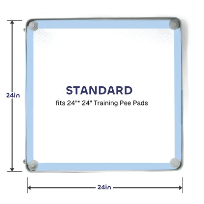 Leak-Proof Non-Slip Silicone Dog Pee Pad Holder for 24" x 24" Training Pads - Portable and Easy to Clean with Fixed Buttons
