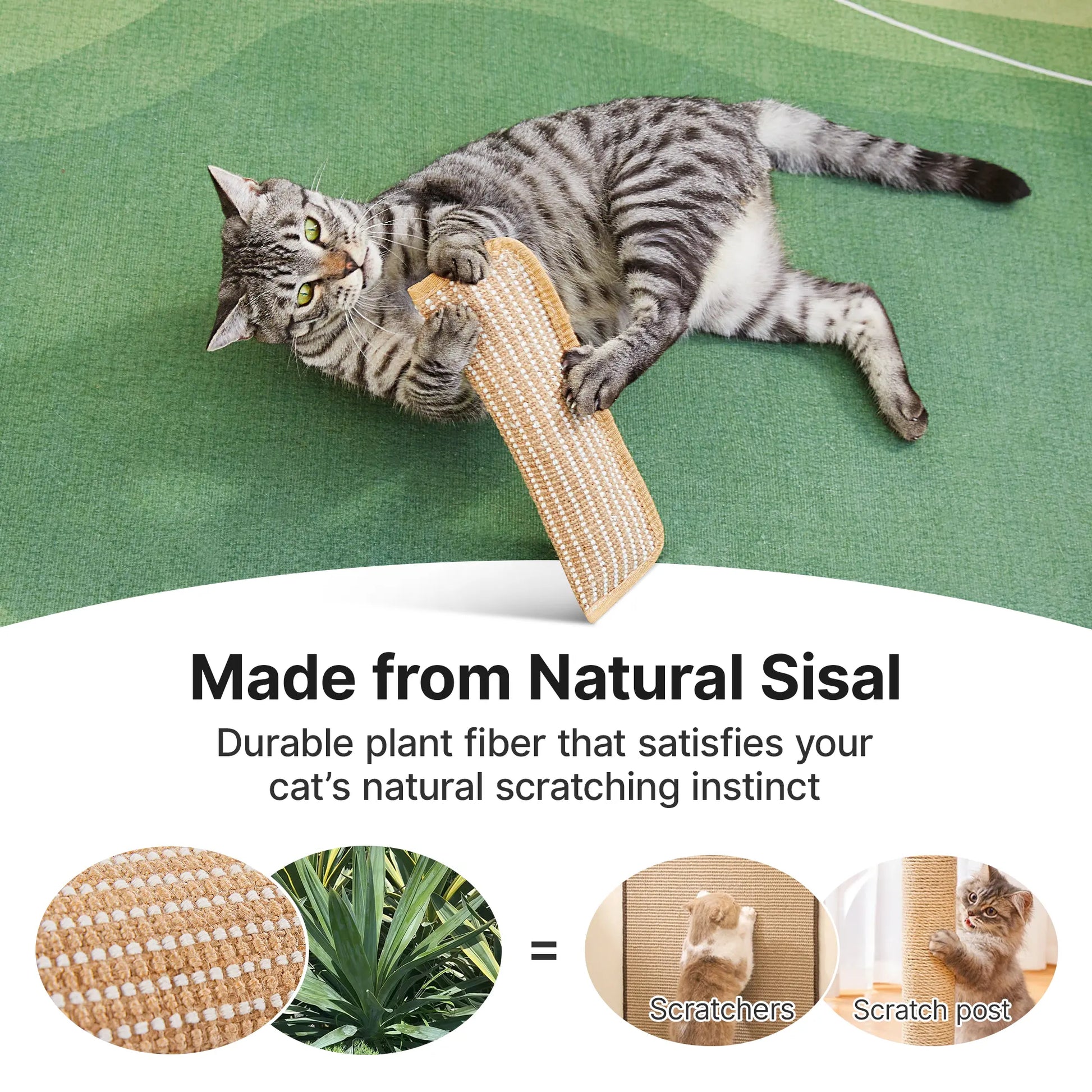 Potaroma Dual Pack Interactive Cat Sisal Kicker Toys - Soft Scratching Pillows for Dental Care and Boredom Relief