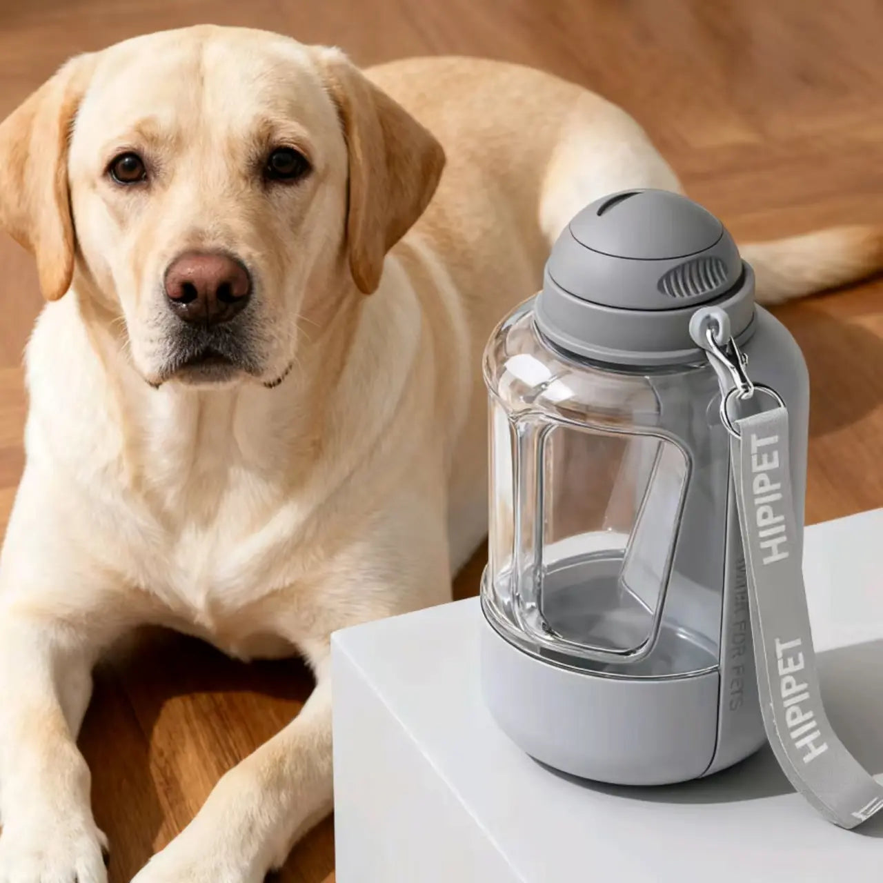 1000Ml Dog Water Bottle with 300Ml Food Container - Portable Leak-Proof Dispenser for Outdoor Pet Travel, Ideal for Walking, Hiking, and Camping - Perfect Gift for Dog Lovers