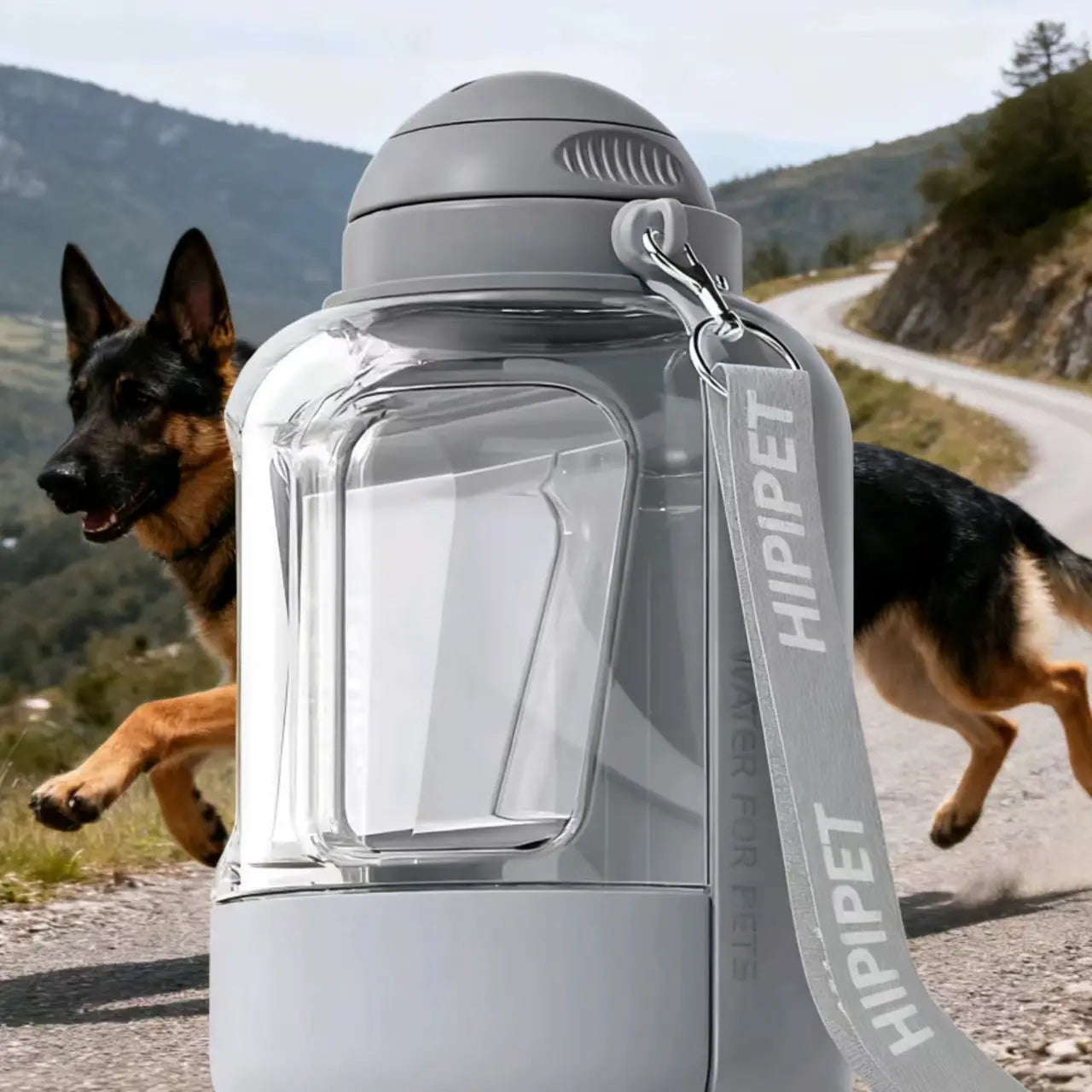 1000Ml Dog Water Bottle with 300Ml Food Container - Portable Leak-Proof Dispenser for Outdoor Pet Travel, Ideal for Walking, Hiking, and Camping - Perfect Gift for Dog Lovers
