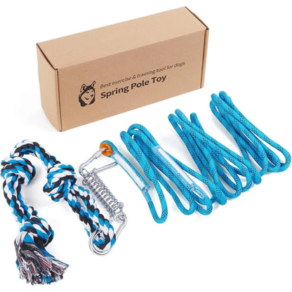 Spring Pole Rope Toys for Medium to Large Dogs - Interactive Tug of War Bungee Exercise Ropes for Indoor and Outdoor Use (Door Style)