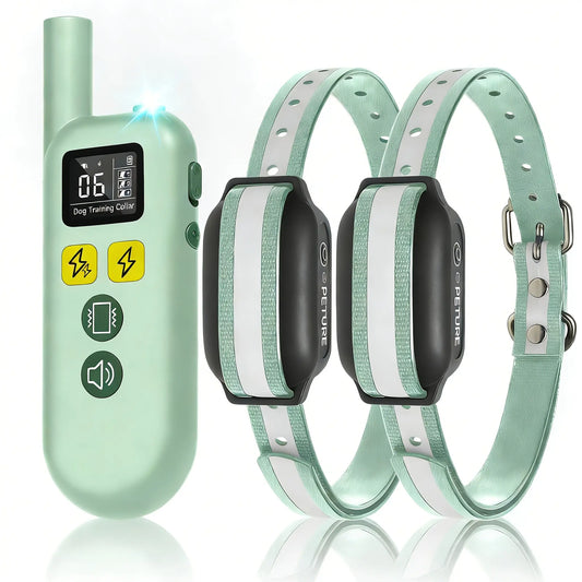 Dog Shock Collar for 2 Dogs, 3300Ft Training Collar with Remote, 3 Modes: Beep, Shock, Rechargeable, Adjustable, for Medium Large Dogs (20-150Lbs), Rechargeable Collars
