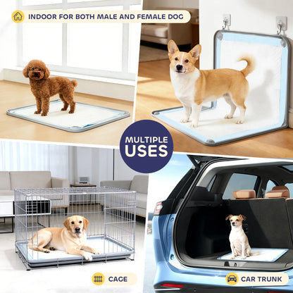 Leak-Proof Non-Slip Silicone Dog Pee Pad Holder for 24" x 24" Training Pads - Portable and Easy to Clean with Fixed Buttons