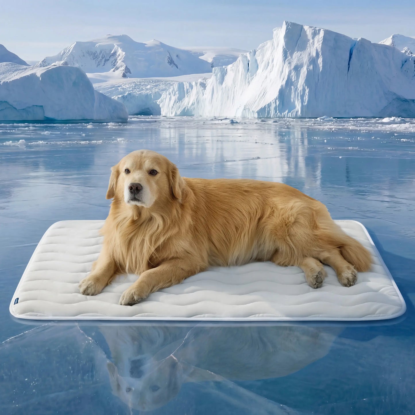 Bedsure Dog Cooling Mat - Q-MAX>0.4 Washable Non-Slip Summer Bed for Large Dogs, Gel-Free and Electric-Free