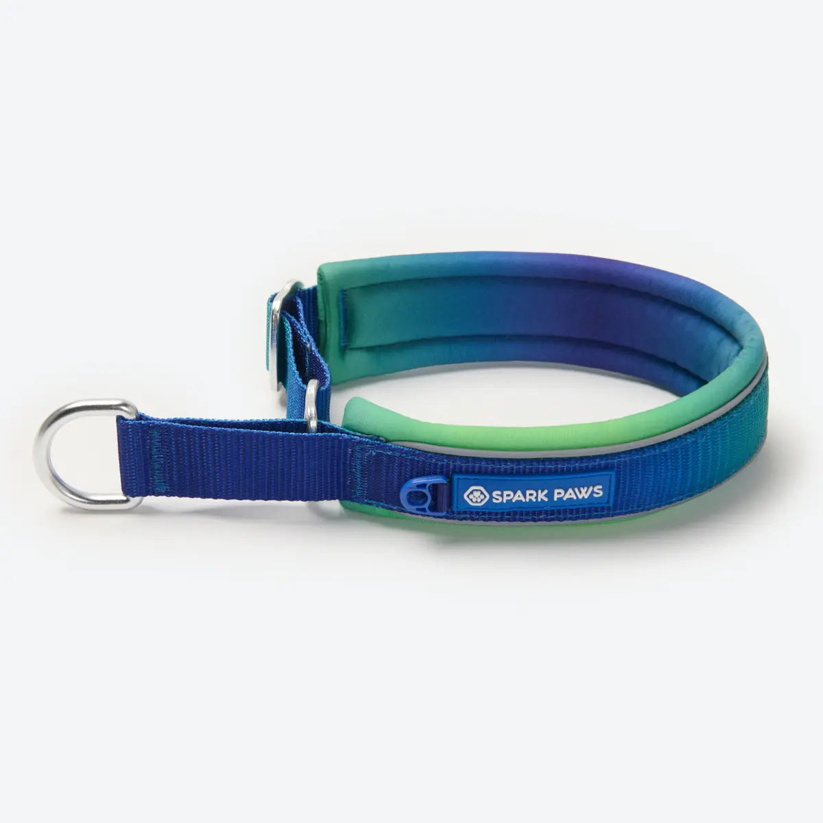 Spark Paws Martingale Dog Collar – Cushioned Slip-On Training Collar, Heavy Duty, Safety-Tested No-Buckle Collar for Medium & Large Dogs