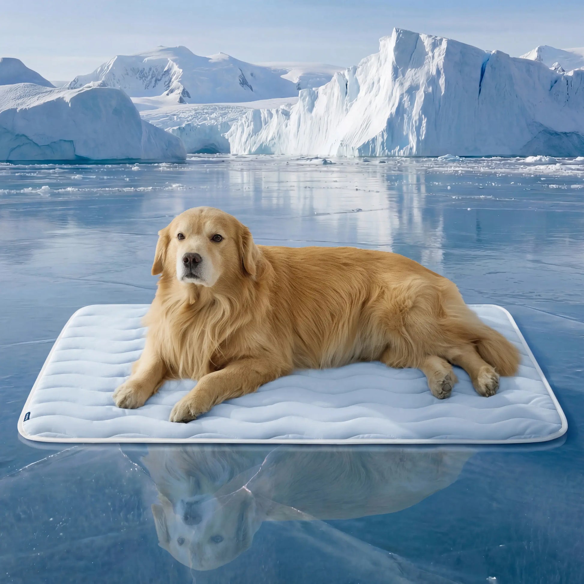 Bedsure Dog Cooling Mat - Q-MAX>0.4 Washable Non-Slip Summer Bed for Large Dogs, Gel-Free and Electric-Free