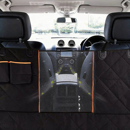 Waterproof Heavy-Duty Dog Car Seat Cover Hammock - Scratch-Proof, Non-Slip Back Seat Protector for Cars, Trucks, and SUVs