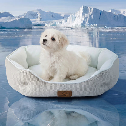 Bedsure Dog Cooling Mat - Q-MAX>0.4 Washable Non-Slip Summer Bed for Large Dogs, Gel-Free and Electric-Free